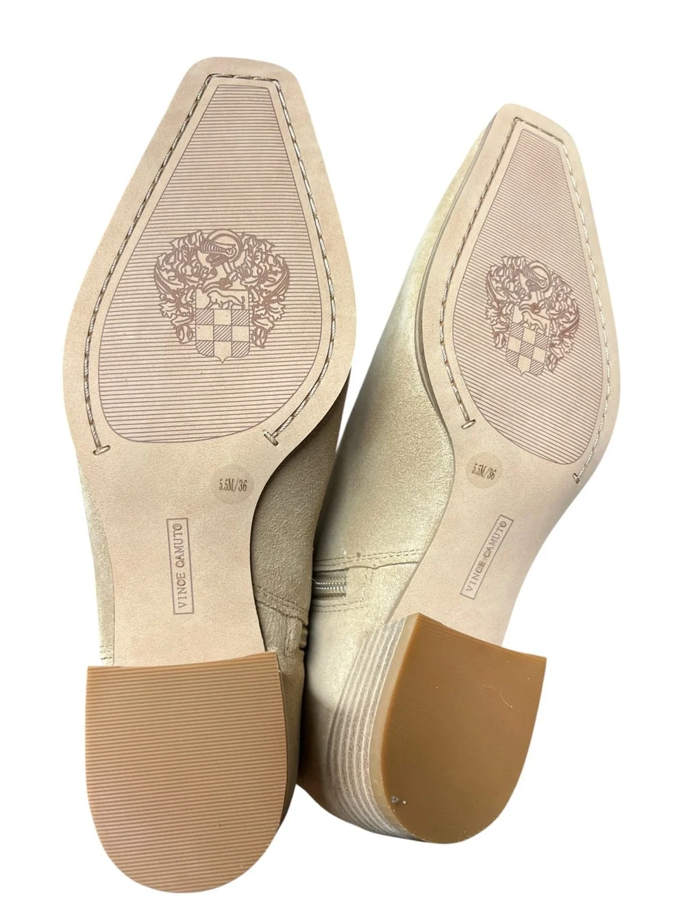 New Vince Camuto Pavla Over-the-Knee Suede Boots in Tortilla 5.5